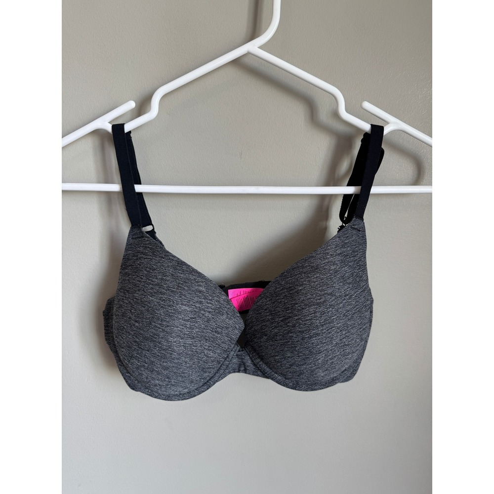La Senza Womens Grey Heather Underwire Bra 32DD Comfort Everyday Casual Lounge